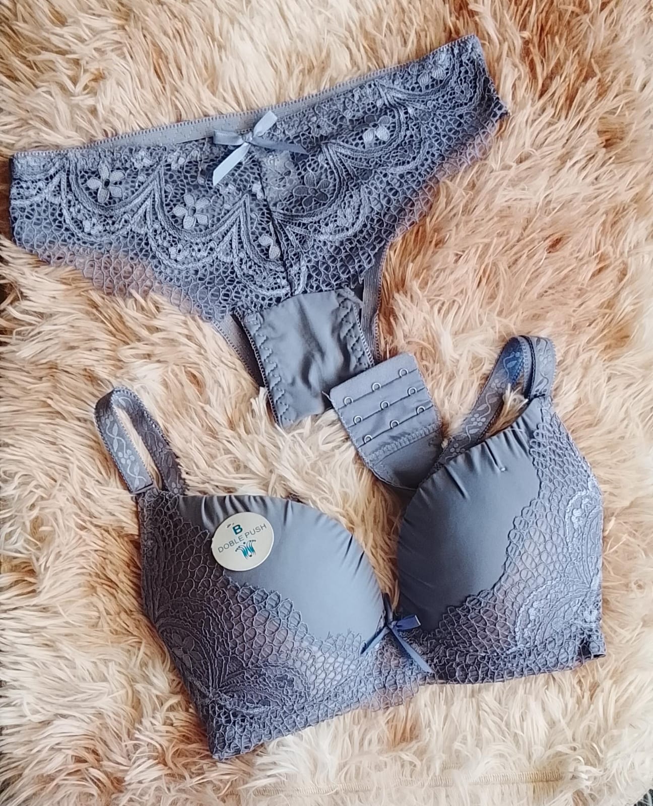 Gris azulado 34 Coordinado Gris Push Up