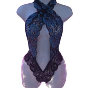 body banda brocado azul